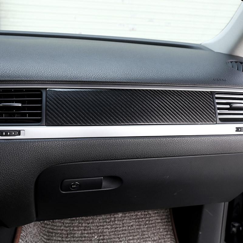For Volkswagen Touareg 2011-2018 Soft Carbon Fiber Car Passenger Side Box Decoration Cover Trim Accessories