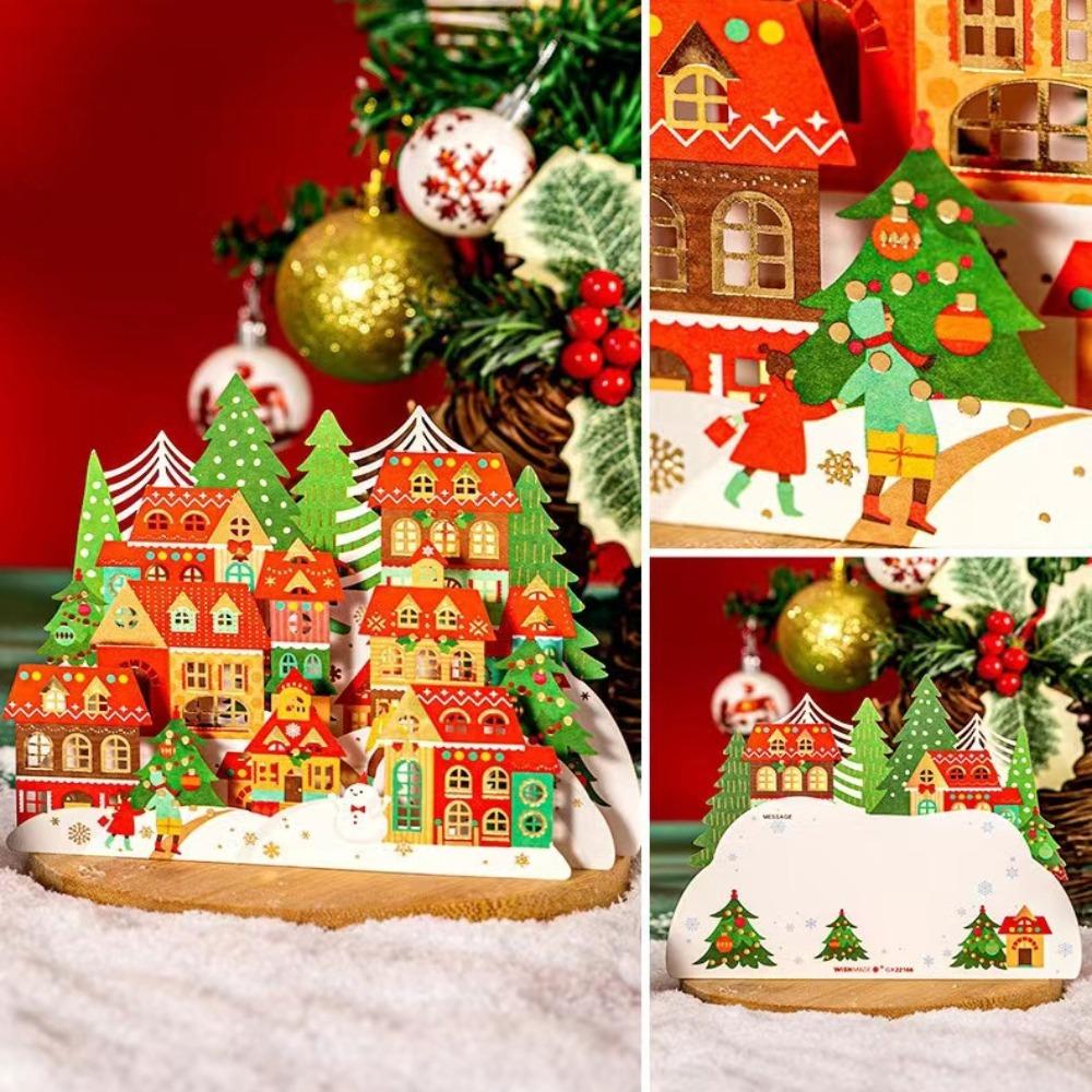 3D New Year Cards Hot Stamped Thank You Letter Funny Christmas Greeting Cards  Friend