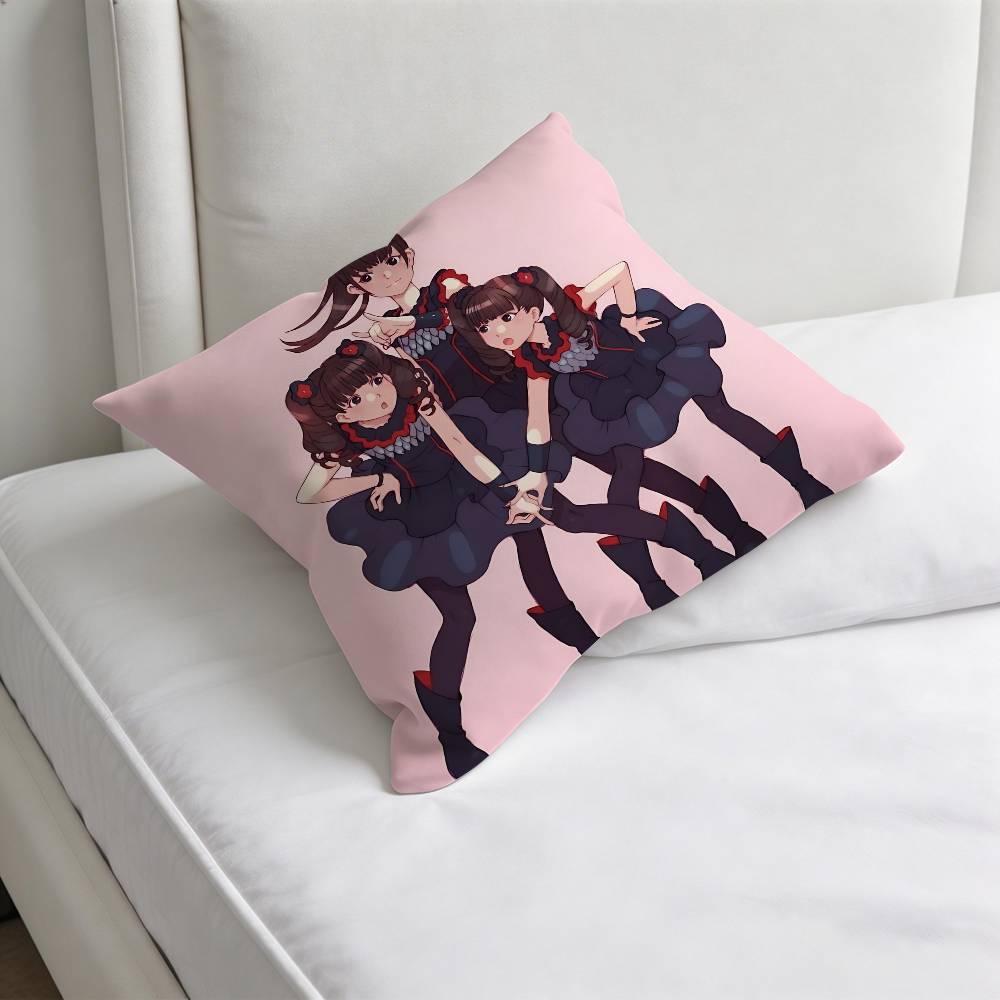 BBabymetal Metal Forth Decorative Square Pillow Cover Soft Comfortable Pillow Case Sofa Bed Home Decoration
