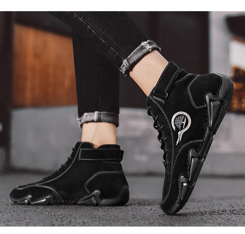 Men's Spring/Autumn Casual Short Boots - Trendy Outdoor Footwear