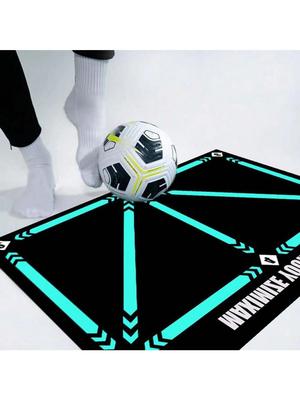 Soccer Ball Control Training Mat | Stable and Silent Rubber Base | Digital Guidance Design | Improve Ball Sense, Daily Training
