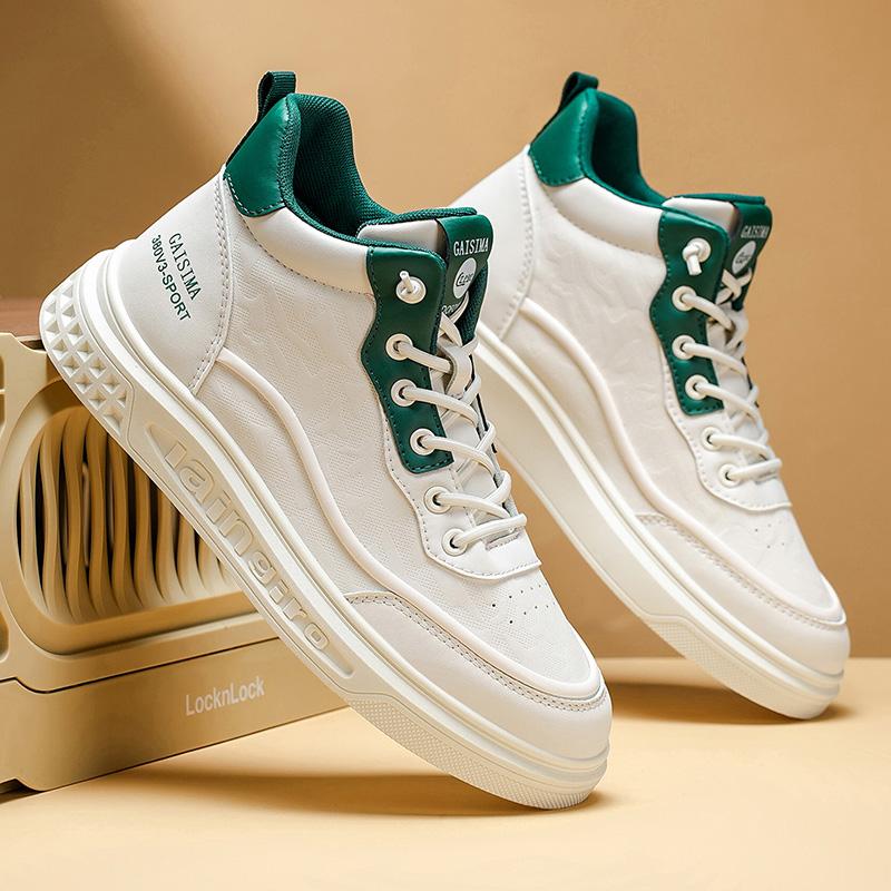 New Men's Classic Fashion High Top Thick Sole Skateboarding Shoes Comfortable Soft Sole Basketball  Sneakers