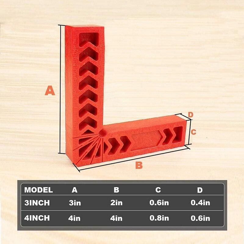 8Pcs Positioning Squares Plastic Clamping Square Right Angle Clamp Woodworking Carpenter Tool