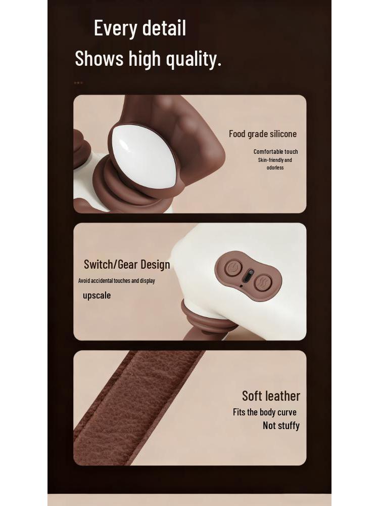 Multi-Functional Handheld Neck and Shoulder Massager with Heat Therapy