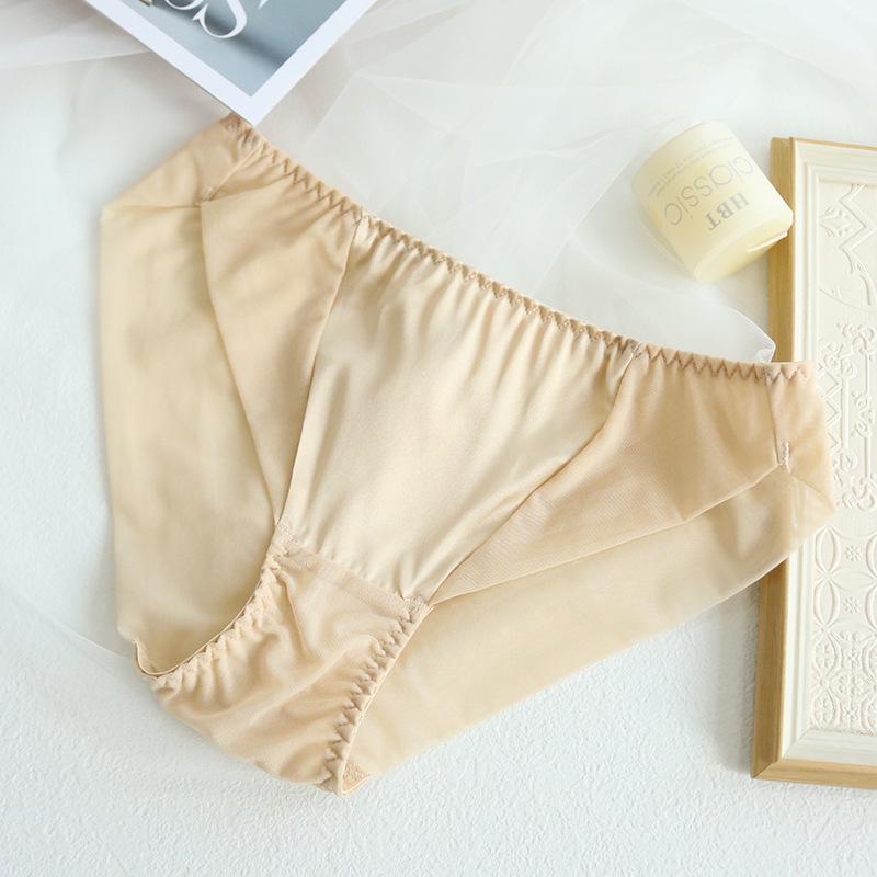 

Женские роскошные бесшовные трусики-слипы из шелка танге средней посадки Extra Large