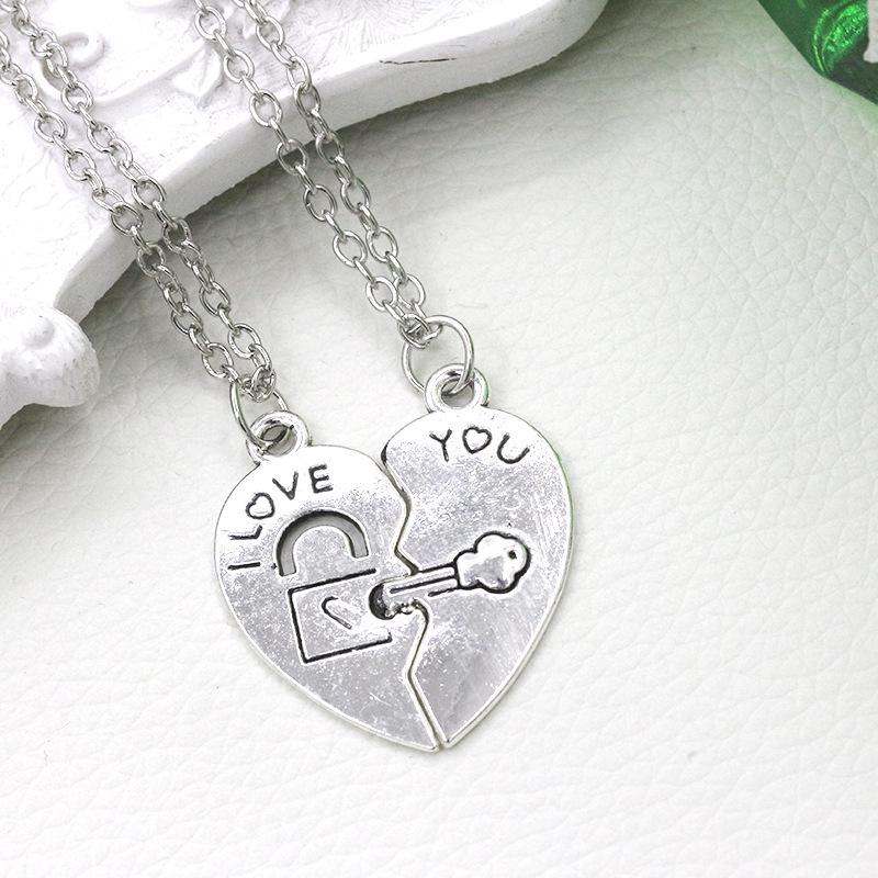 Dreiteiliges Sonnen-, Mond- und Stern-Diamantlegierungs-Halskettenset für Freunde