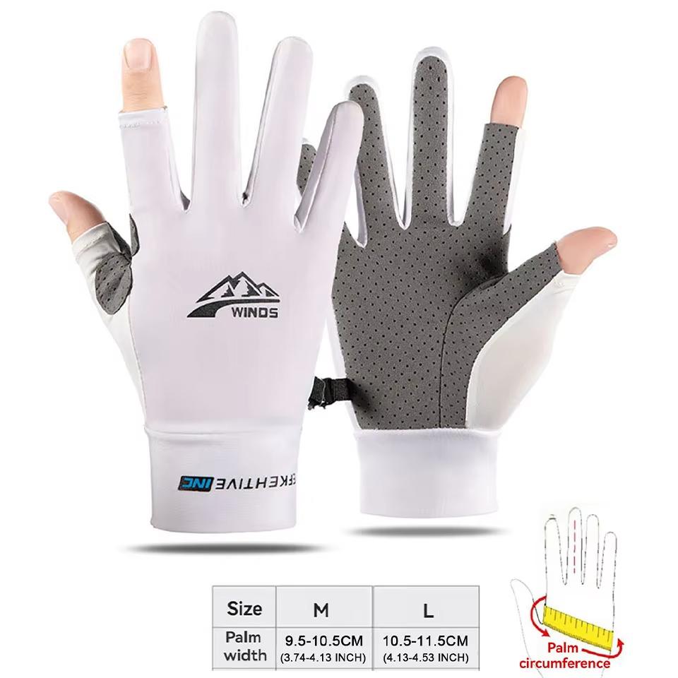 Summer Sun Protection Gloves Touchscreen Resistant Outdoors Mountaineering Hiking Fishing Biking Exposed Fingers Gloves