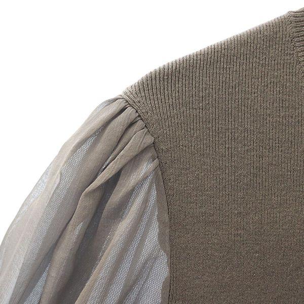 FRAY I.D Long sleeve Sheer knit F gray Cut Women Used