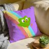 Cushion Cover Washed Linen Soft Breathable Decorative Case for Sofa Home Pillow cover Cute Cartoon Duolingos