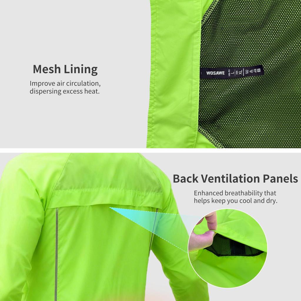 Fahrradjacke WOSAWE Herren MTB Bike Riding Leichter Mantel