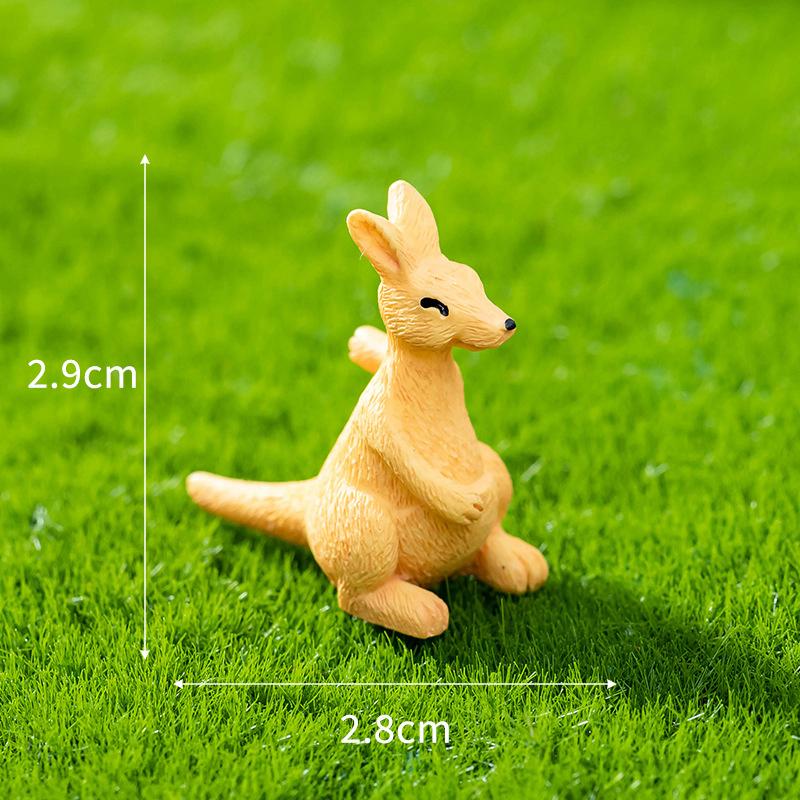 Mini Kangaroo Platypus Figurine Cartoon Animals Micro Landscape Dollhouse Model Car Interior Ornament Home Desktop Decoration