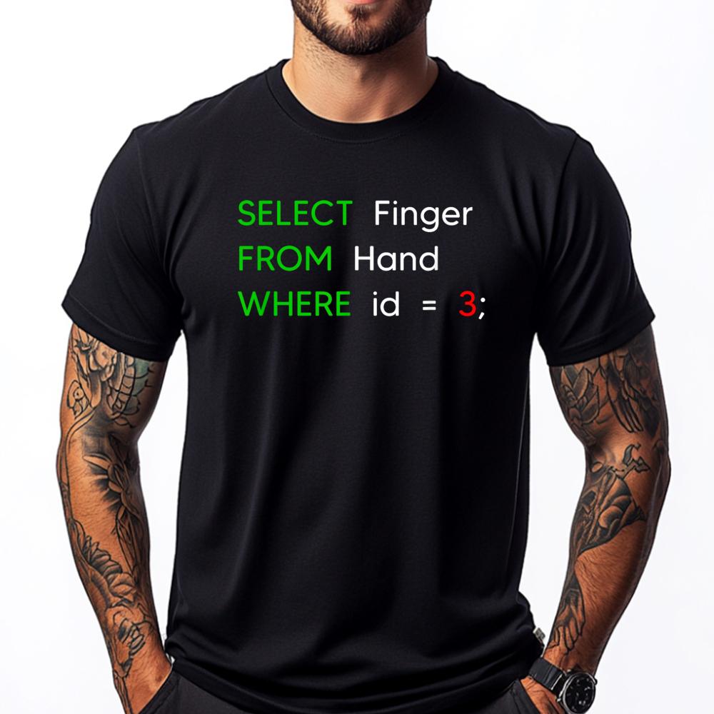 Funny Database Sql Query Computer Code For Database Admins Plus Size Men Clothing Oversize Man St Patrick s Day S разноцветный