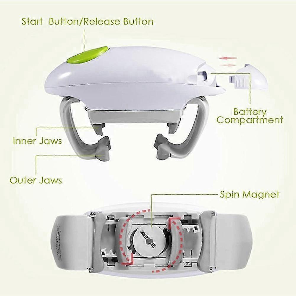 Electric Jar Opener for Weak Hands & Seniors with Arthritis, Automatic Hands Free Bottle Opener, One Touch Operation