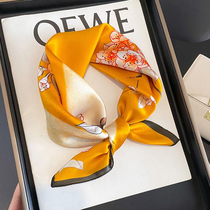 Luxury Brand Square 100% Real Silk Scarf Women Ladies Wrap Neckerchief Shawl Bandana Fashion Foulard Female Scarves hijabs