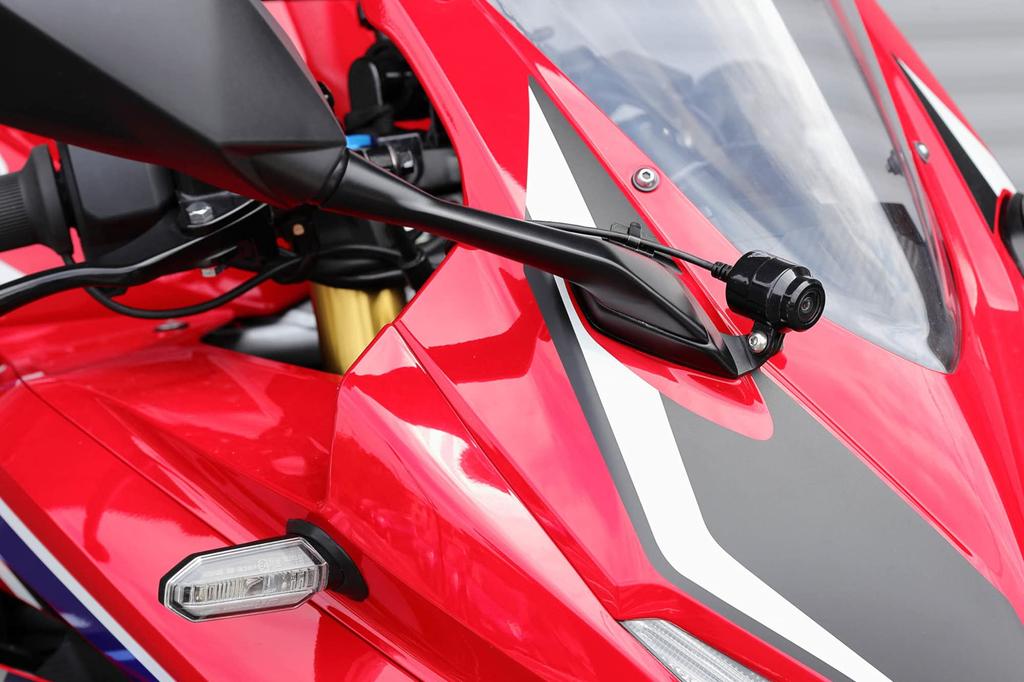 Kijima CBR250RR ('17-) 304-5182F Motorcycle Parts Camera Stay, Single Item for Dash Cam Front Camera, Steel Black Finish