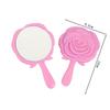 Rose Flower Handheld Makeup Mirror: Single-Sided, HD Surface, Portable Handle Mirror for Beauty Salons