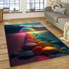2025 New Style Colorful Pebble Rainbow Road Beach Stone Nature Carpet Rug for Living Room Bedroom Home Sofa,Non-slip Floor Mat