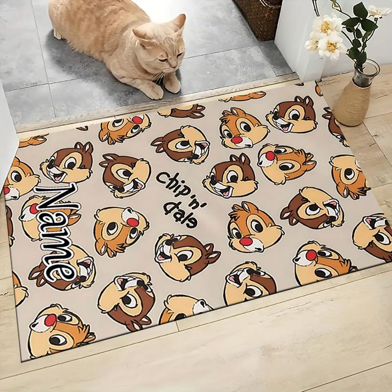 Custom Name Chip 'n' Dale Adventure Carpet Rug Customizable Soft Washable Anti-Slip Home Living Room Sofa Mats Personalized Rug. 0909390