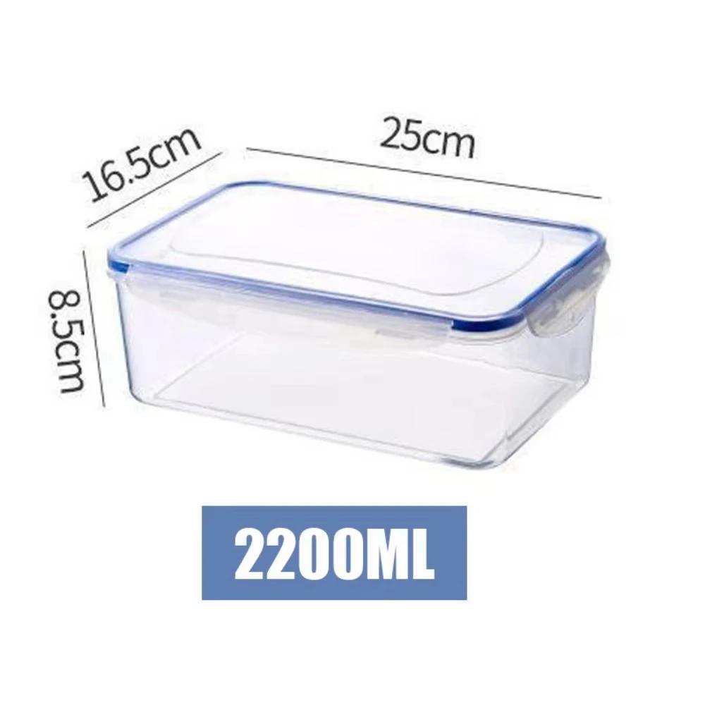 

Sealed Rectangular Refrigerator Storage Box With Lid 4 Sizes Plastic Crisper Microwave Heating Lunch Box With Lid Office Workers