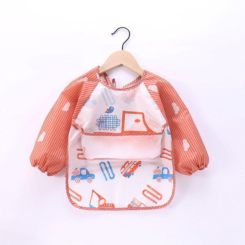 Waterproof Full Sleeve Baby Bibs Children Apron Long Sleeve Feeding Smock Kids Eating Breastplate Infant Scarf Clothing