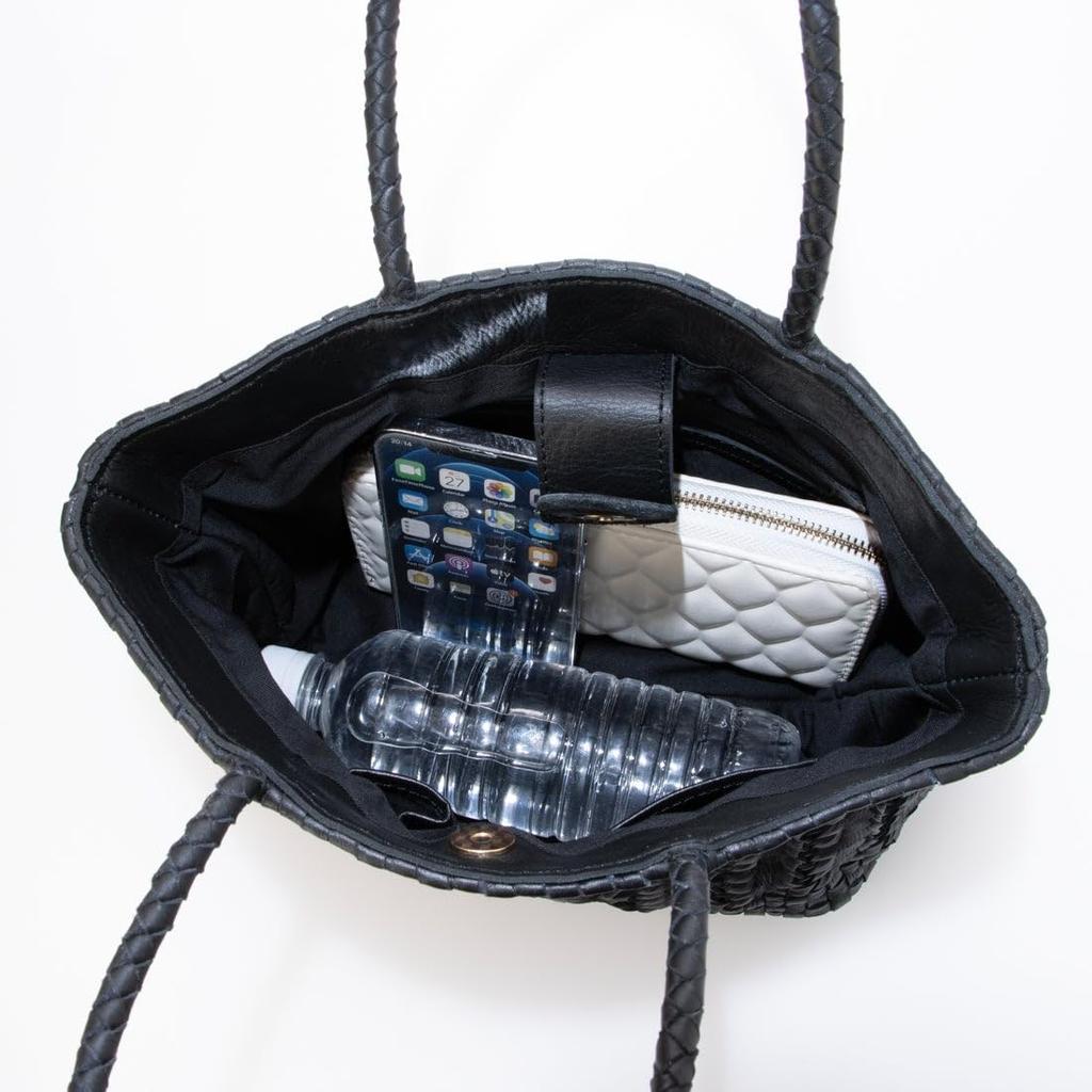 Cowhide Mesh Woven Tote Bag S [Perche]