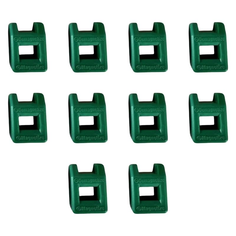 

10pcs 2 In 1 Screwdriver Magnetizer Demagnetizer Magnetic Tool for Furniture Assembly and Electronics Maintenance Tasks темно-зелений колір