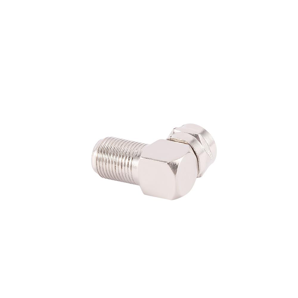 F Male to F Female TV Male Plug Right Angle Coaxial Adapter TV Aerial Antenna Plug Cable Connector