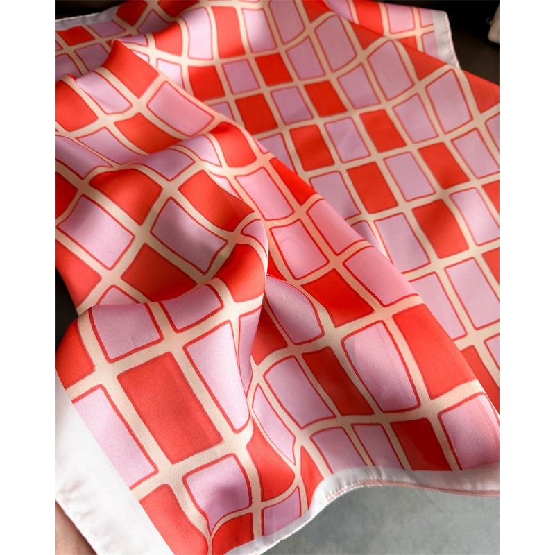 Color Block Plaid Printed Fashion Women S Square Scarf