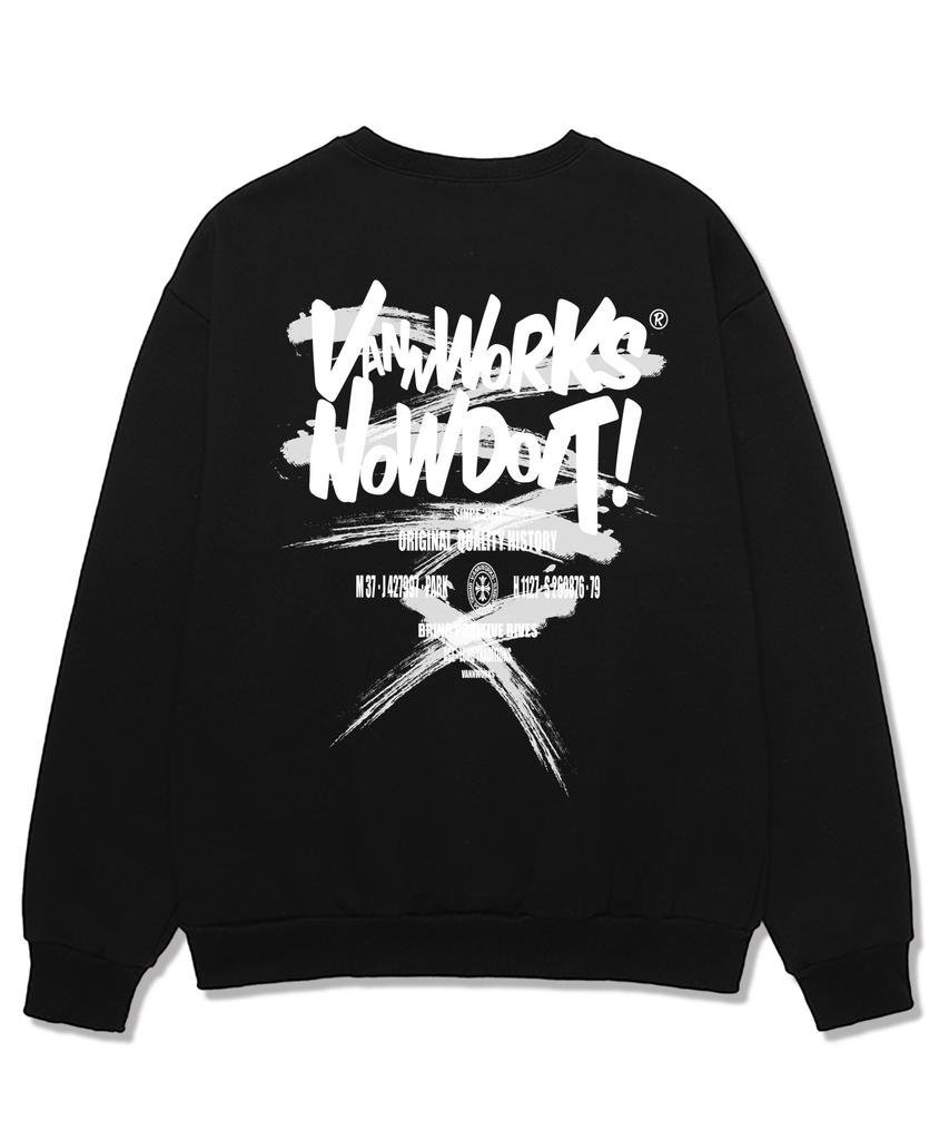 VANNWORKS Do It Painting Oversized Sweatshirt (Vls0091) Black