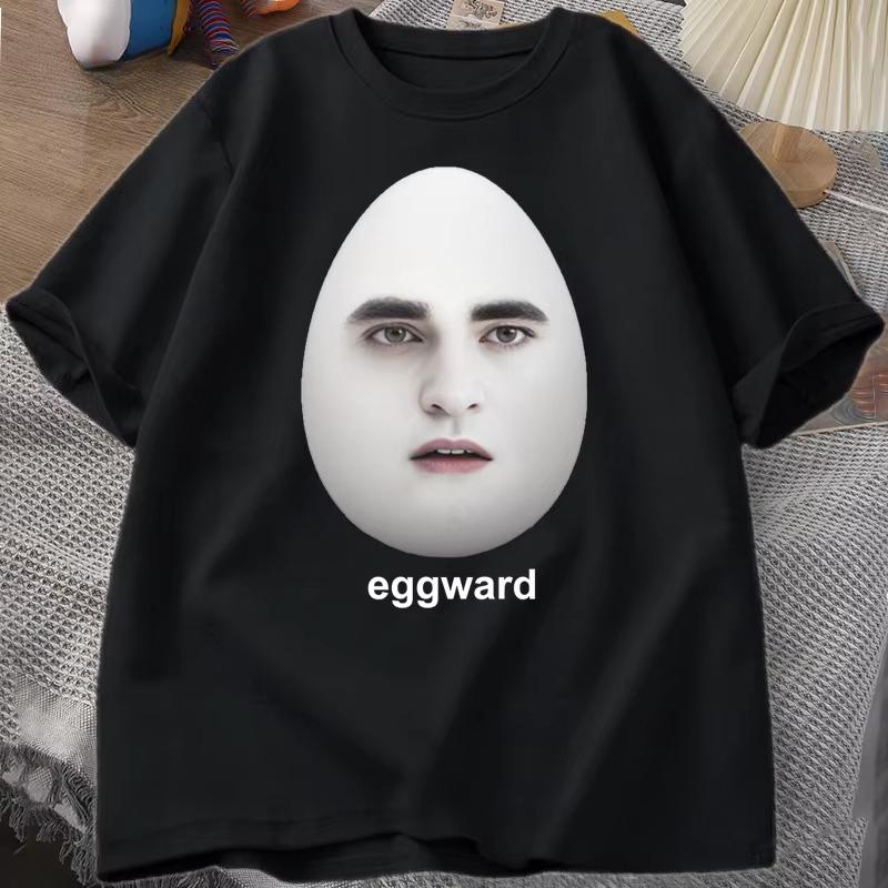 Twilight Eggward Meme TShirts Unisex Edward Cullen Parody Humor Graphic T Shirt Casual Cotton Short Sleeve Printed Tshirt Tops