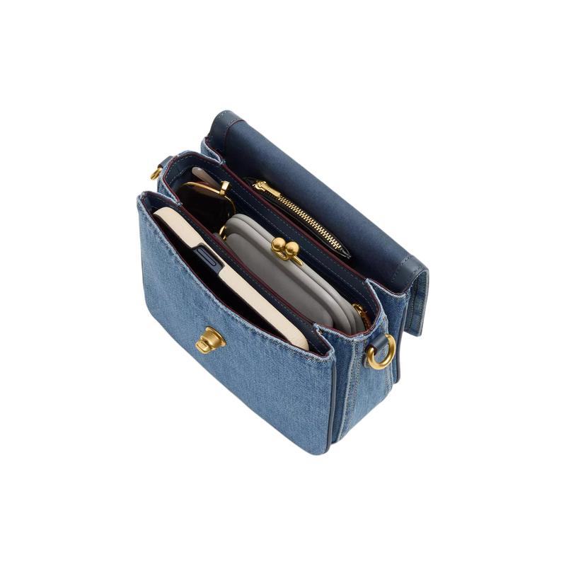 COACH Cassie 19 Turnlock Closure Denim Shoulder Crossbody Bag Small Women's Indigo