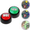 2pcs Yes Button And No Button With Sound Talking Buttons Office Home Learning Buzzers - JA