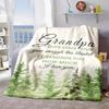 2026 New Arrivals 1pc Grandpa Blanket, Gift Blanket for Grandpa, Birthday Gift Blanket, Soft Warm Flannel Blanket, Throw Blanket