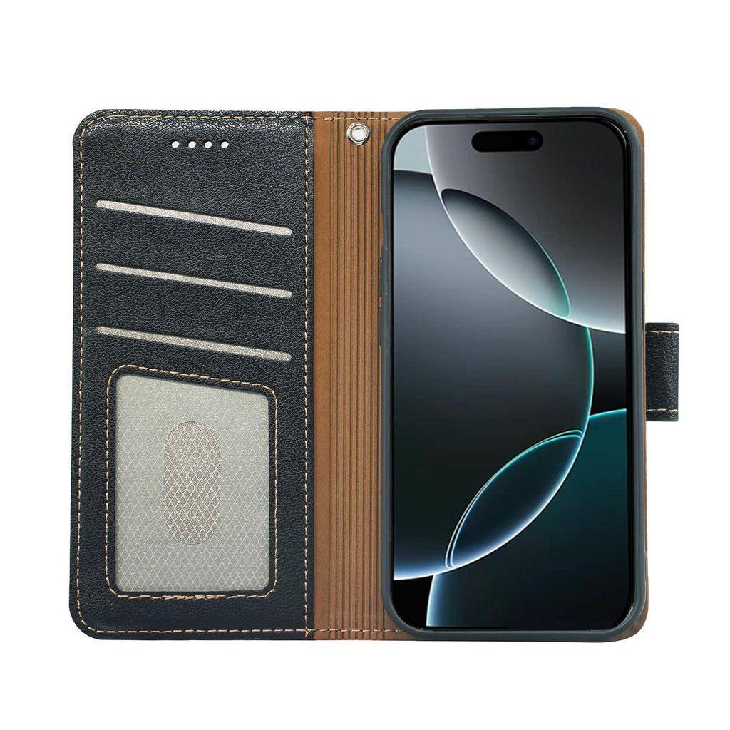 OnePlus 15 Lychee Pattern Anti-Theft Card Slot Leather Phone Case