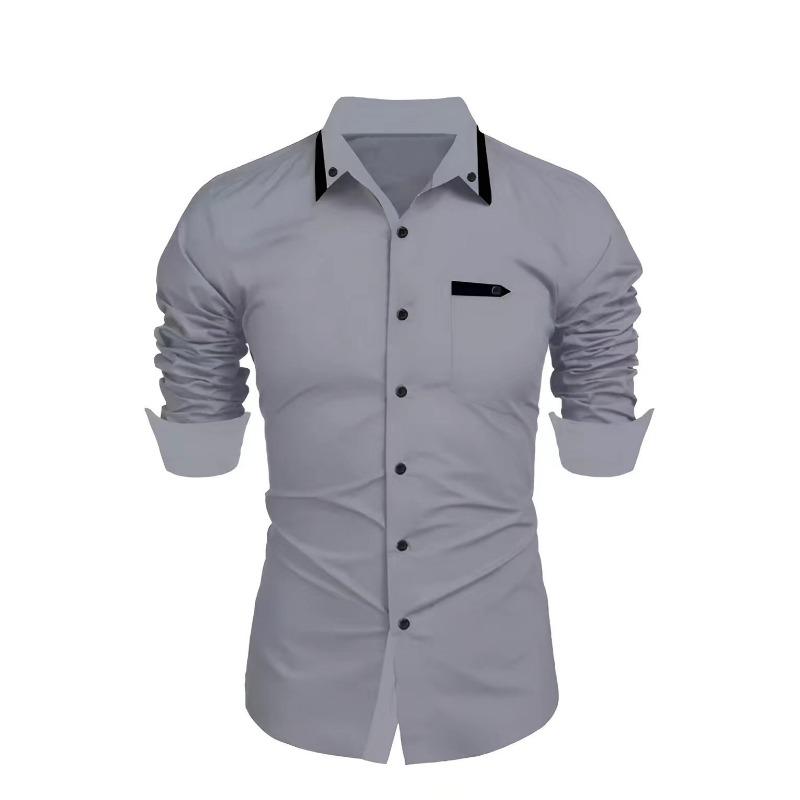 New Spring Autumn Men's Shirts Casual Business Fashion Trendy Long Sleeve Tops