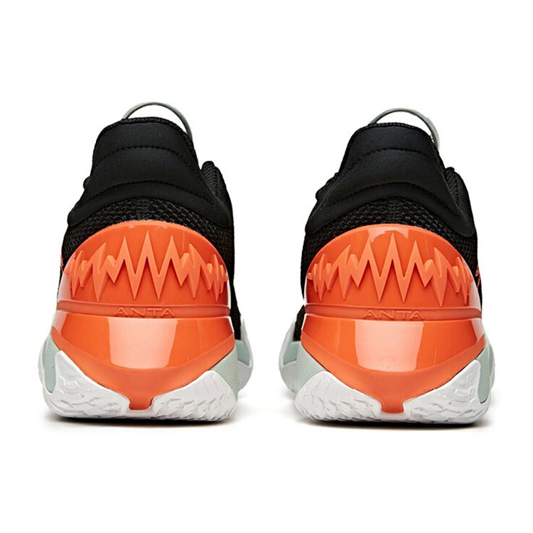 New ANTA Reverse Blade Basketball Shoes Men Low Top Black/Pea Green/Orange 112041606-1