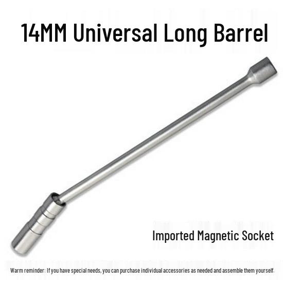 Universal 12-Point Magnetic Spark Plug Socket Wrench for BMW, Mercedes-Benz, Nissan - 14mm & 16mm Removal/Installation Tool