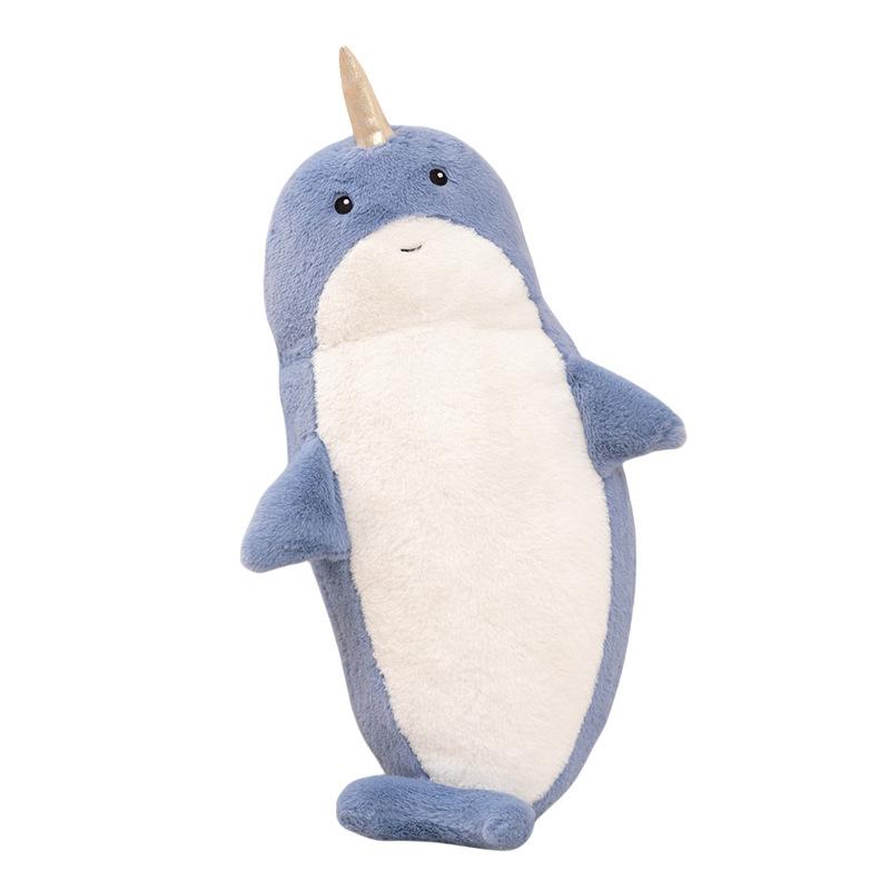 Whale Throw Pillow Reclining Pillow Cute Seal Shark Narwhal Plush Toy Doll Girl