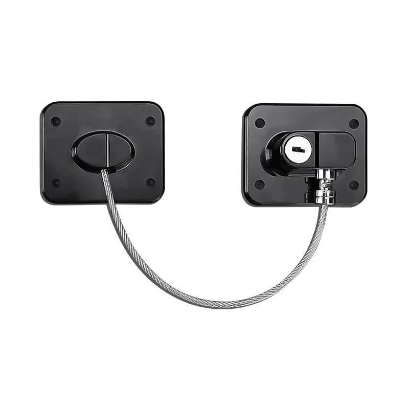 

Childproof Window Safety Lock Limiter Adjustable No Punching Required Multi-function Drawer Cabinet Lock Metal Guard With Key