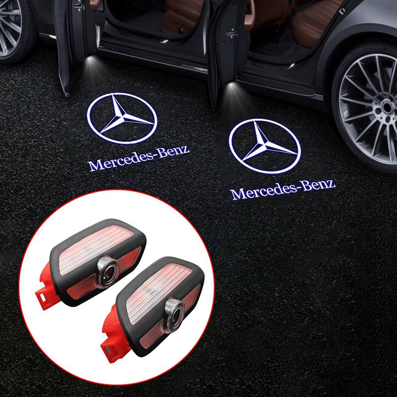 LED Car Door Welcome Light Projector Laser Logo Ghost Lamps For Benz W222 S Class S63 amg 2014- 2018 2019 2020 2021 Accessories JS1