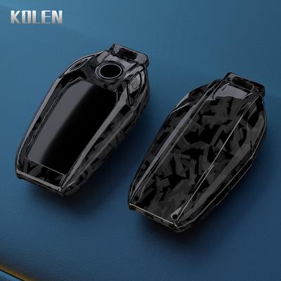 ABS Carbon Fiber Car LED Display Key Case Cover For BMW 5 7 Series X3 X4 X5 X7 G30 G31 G11 G12 G01 GT G32 I8 Shell Accessories