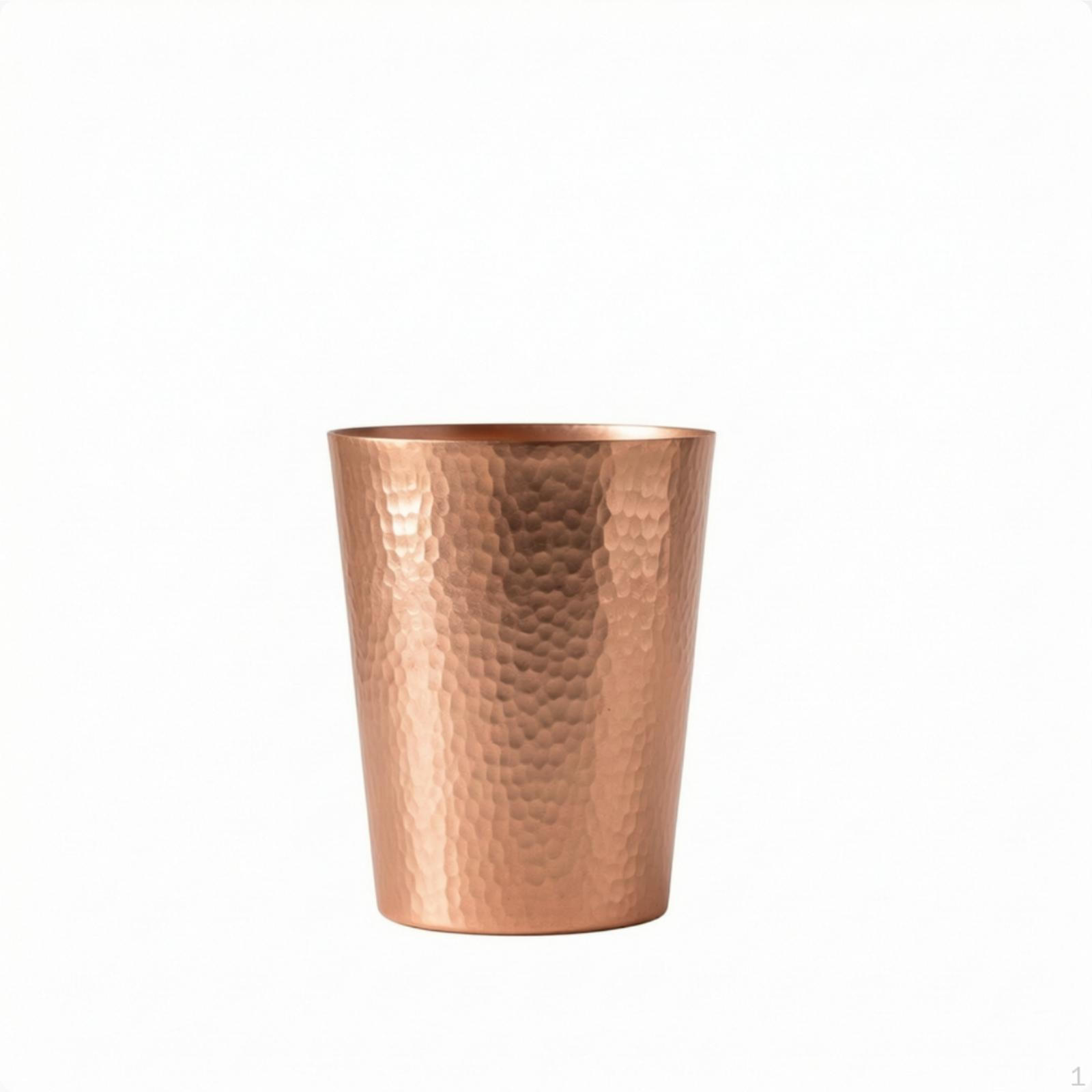 Copper Cup with Hammered Exterior Handmade Water Handcrafted Tumbler for Tea Lovers,
