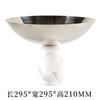 Marble Base Decorative Tray, Stainless Steel Tableware, High Footed Fruit Tray, Ornaments, Large Fruit Bowls, Kitchen Utensils