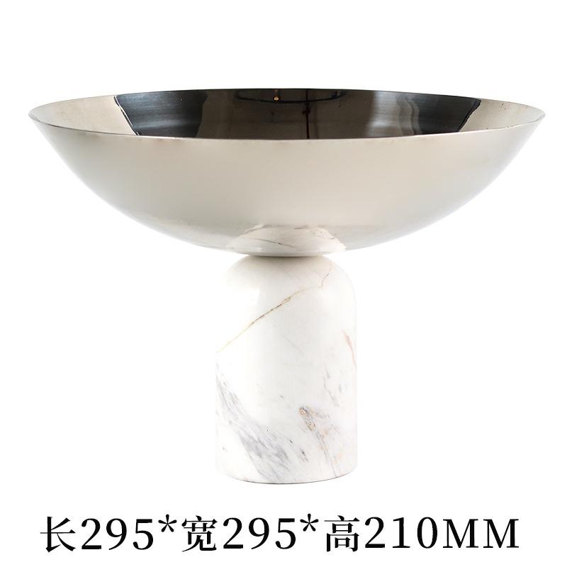 

Декоративный поднос на мраморной подставке, Столовые приборы из нержавеющей стали, Фруктовница на высокой ножке, Украшения, Большие фруктовницы, Кухонная утварь