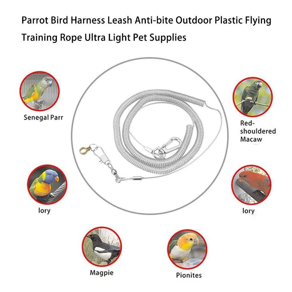 Ultra-light Bird Leash Anti-bite Parrot Harness Bird  Straps Parrot Training Rope  Outdoor