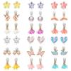 Earring Stylish Accessories Toy Earrings for Little Elementary School Perfect for and Summer Mixed 18 Pairs Kids' Set, Clip-on Kids' Girls' Set, Kids'