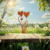 Rusts Resistant Metal Flower Garden Stake Heart Landscape Ornaments For Lawn Pathway Wedding Display