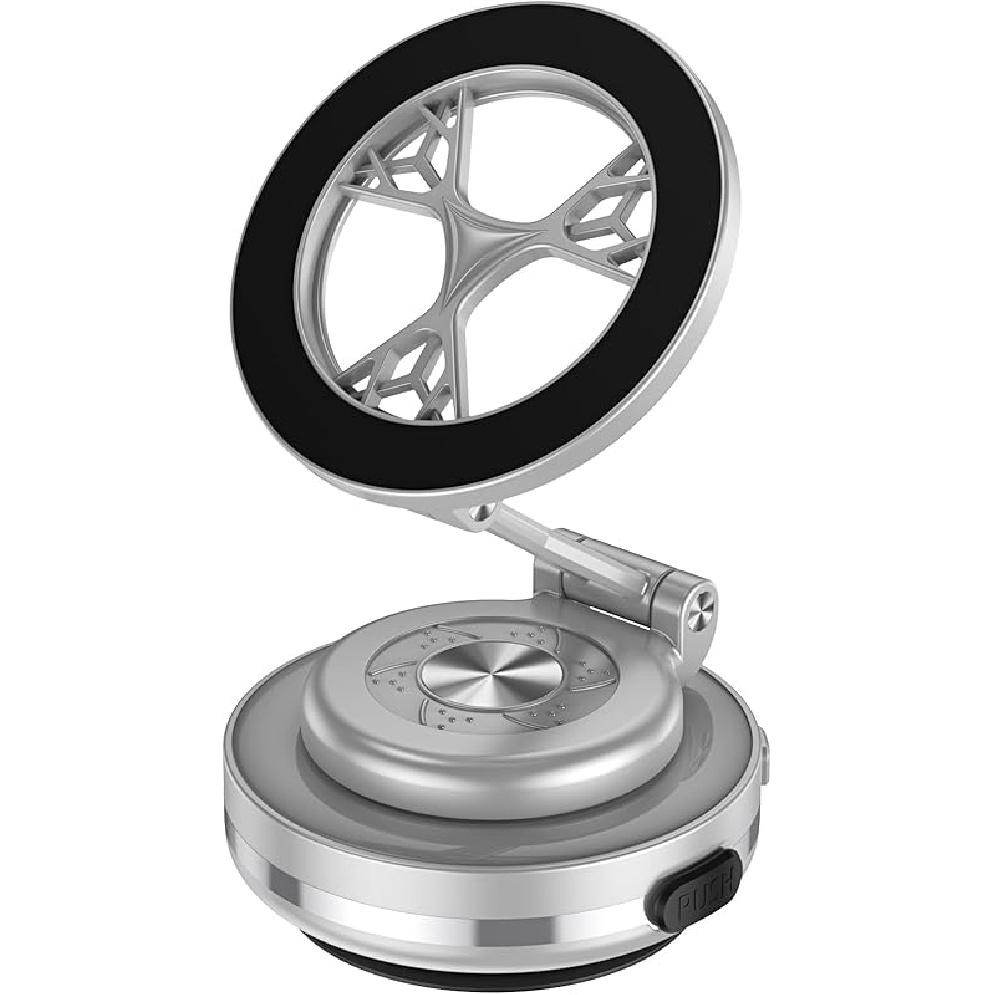 Electric Suction Cup Magnetic Cell Phone Holder Car Gym Magnetic Suction Angle Can Be Adjusted 360° Rotation Automatic Vacuum Adsorption Ultra-Light