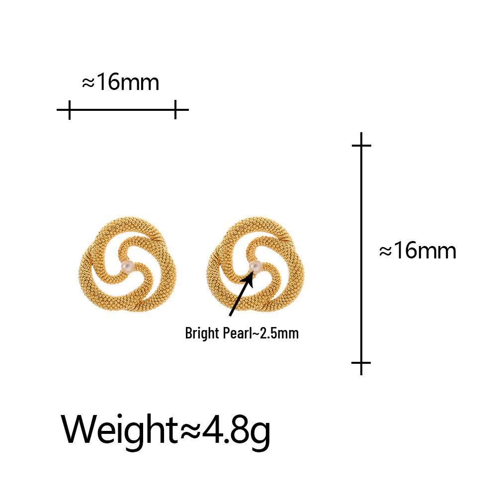 Luxurious Bright Pearl Twisted Snake Stud Earrings for Women
