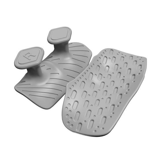 1 Pair Anti-Slip Silicone 2-Finger Workout Grips Men Women Palm Protection Lifting Deadlift Pull-Up Grippers Gym Training Exercise Fingerless